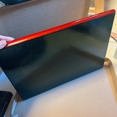 螺鈿細工　漆塗り　お盆の画像