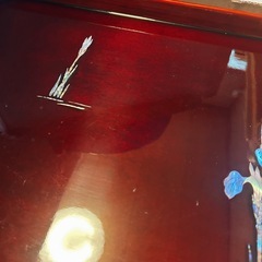 螺鈿細工　漆塗り　お盆の画像