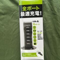 IMPRINC　インプリンク　DESK TOP AC USB×6ポート　USB ハブ　USB充電器　合計出力8A　IAC6U80SIBKの画像
