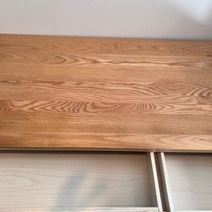 【無印】無垢材デスク&キャビネット➕オフィスチェアの画像