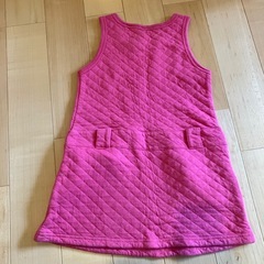 ピンク キルティング ジャンバースカート 120の画像