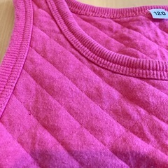 ピンク キルティング ジャンバースカート 120の画像