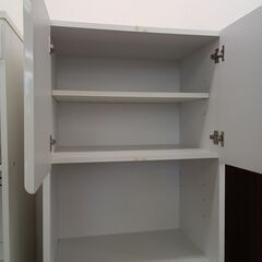 ★リユースのサカイつくば店★TK7224 NITORI 食器棚 ホワイト H180×D41×W60 クリーニング済みの画像