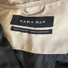 クリーム色 キルティング シングルライダースジャケットの画像