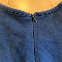 ネイビー 長袖 ワンピース 110程度　レース装飾の画像