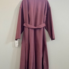 【新品】ロングコート　サーモンピンクの画像