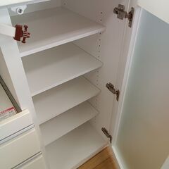 ★リユースのサカイつくば店★TK7228 NITORI レンジ台 ホワイト H102×D50.5×W88 クリーニング済みの画像