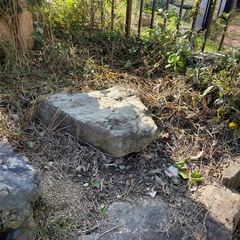 京都産の日本庭園の庭石の画像