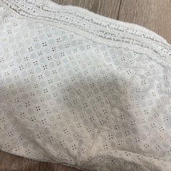 【美品】レース袖 七部袖シャツ Mサイズ白の画像