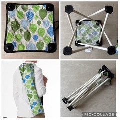 IKEA STEKNING アウトドアチェア 葉柄 高さ35㎝ 折り畳みチェアの画像