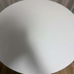 【美品】 ダイニングテーブル 70cm　丸型 ホワイトの画像