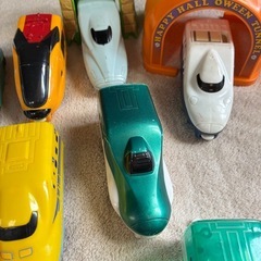 電車おもちゃ　ひみつのプラレール　駅踏切追加しましたしましたの画像