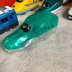 電車おもちゃ　ひみつのプラレール　駅踏切追加しましたしましたの画像