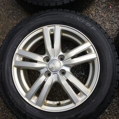 冬用スタッドレスタイヤアルミ4本セット　175/65R15　ダンロップウインターマックス０2　コンパクトカー　アクア　ポルテ　スイフト　ヤリス　等の画像