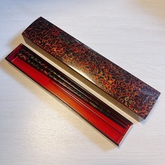 津軽塗り　唐塗　箸の画像