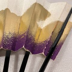 ③舞扇子　紫色・金雲、銀雲の画像