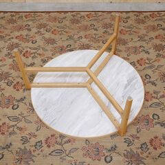 ≪yt2103ジ≫ モデルルーム展示品 東谷 form ラウンドテーブルL F3-103NA 直径82cm 石目調/オーク材/ナチュラル/おしゃれ/中古家具/宮城県仙台市 71102-09の画像