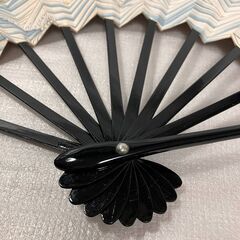 ⑤舞扇子　水色・松、島、海の画像