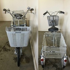 h-201△ q 岐阜発/ ブリジストン/ WAGON/ 大人用三輪自転車/ 3段変速/ スイングあり/ サドル破れあり/ 走行確認/ 現状品/ 管09s/ R7.4/12 △の画像