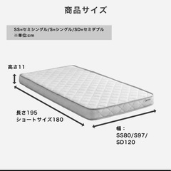 山善折り畳みベッドマット３点sssの画像