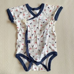 バースデイ ベビー肌着 前開きロンパース 半袖 50~60cm 2枚セットの画像
