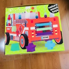 木製アクティビティウォーカー消防車の画像