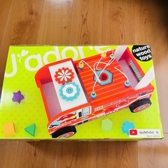 木製アクティビティウォーカー消防車の画像