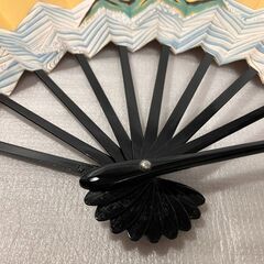 ⑥舞扇子　オレンジ色・梅、島、海の画像