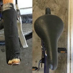 h-202△ 岐阜発/ OLAYPASBYKES/ FL485/ BMX/ 自転車/ 20インチ/ ジャイロ/ 走行確認/ ペグなし/ 後ブレーキ効きません/現状品/ s0.5/R6.11/23△の画像