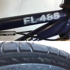 h-202△ 岐阜発/ OLAYPASBYKES/ FL485/ BMX/ 自転車/ 20インチ/ ジャイロ/ 走行確認/ ペグなし/ 後ブレーキ効きません/現状品/ s0.5/R6.11/23△の画像