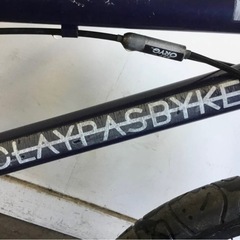 h-202△ 岐阜発/ OLAYPASBYKES/ FL485/ BMX/ 自転車/ 20インチ/ ジャイロ/ 走行確認/ ペグなし/ 後ブレーキ効きません/現状品/ s0.5/R6.11/23△の画像