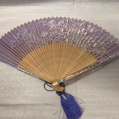 ⑧扇子　草花の画像