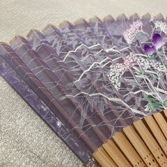 ⑧扇子　草花の画像