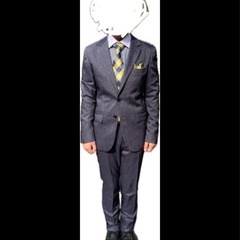 【美品】デニム調　子供用スーツ5点セット 男の子 小学生 卒業式の画像