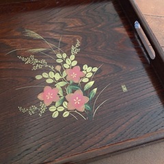 お盆、木製トレーの画像