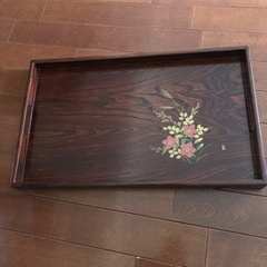 お盆、木製トレーの画像