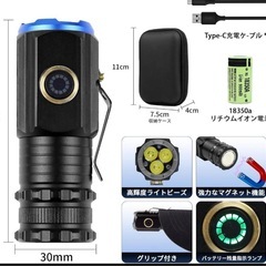 LED 懐中電灯 超小型 軽量 ハンディライト 高輝度 耐衝撃 登山 探検 散歩の画像