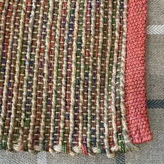 アジアン雑貨ラグ、マット 約66cm x 44cmの画像