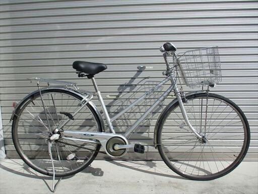 E674★限定特価★ 中古自転車 【　27インチ　シティ　ミヤタ　CBCLUB　シルバー 　ベルト】
