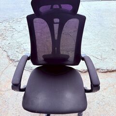 【‼️ハイバックチェア✨】ブラックメッシュ オフィスチェア✨簡易清掃済み・現状品‼️の画像