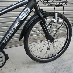 E680★9500円★整備済み 中古ジュニアマウンテン自転車 　アサヒ【24インチ　黒 】 の画像