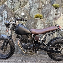 YAMAHA TW200 DG07J スカチューン　ロンスイ　スパトラ　自賠責あり　自走引き取り可の画像