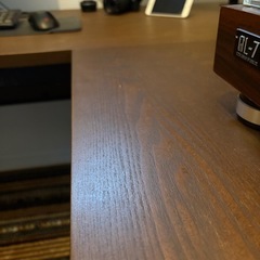 【急募】パソコンデスク L時 左右入れ替え可能 木製 茶色 美品の画像