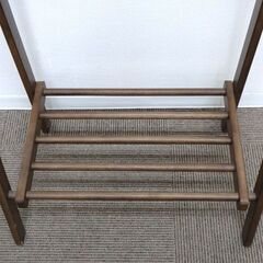 新札幌 / ハンガーラック 木目 衣類収納 幅74×奥行40×高さ150cm / No.3716の画像