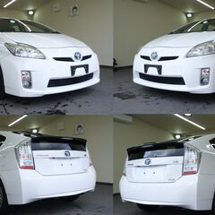 トヨタ プリウス S ３０系前期・前後ドライブレコーダー・７インチナビ・バックカメラ・Bluetooth・スマートキー・スペアキー・スペアタイヤの画像