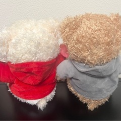 テディベア くま ぬいぐるみ ペアルックの画像