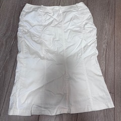 【美品】COUP DE CHANCE（クードシャンス）膝丈スカート白　Sの画像
