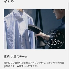 パナソニック　Panasonic 衣類スチーマー　ブラック アイロンの画像