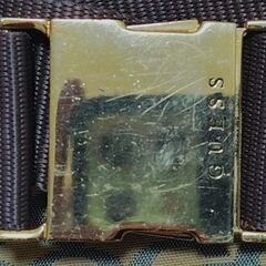 GUESS　総柄 イエローベージュ系 ウエストバッグの画像