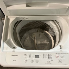 O 2511-233　Panasonic洗濯機5.0kg 動作確認済み　キズ汚れ有りの画像